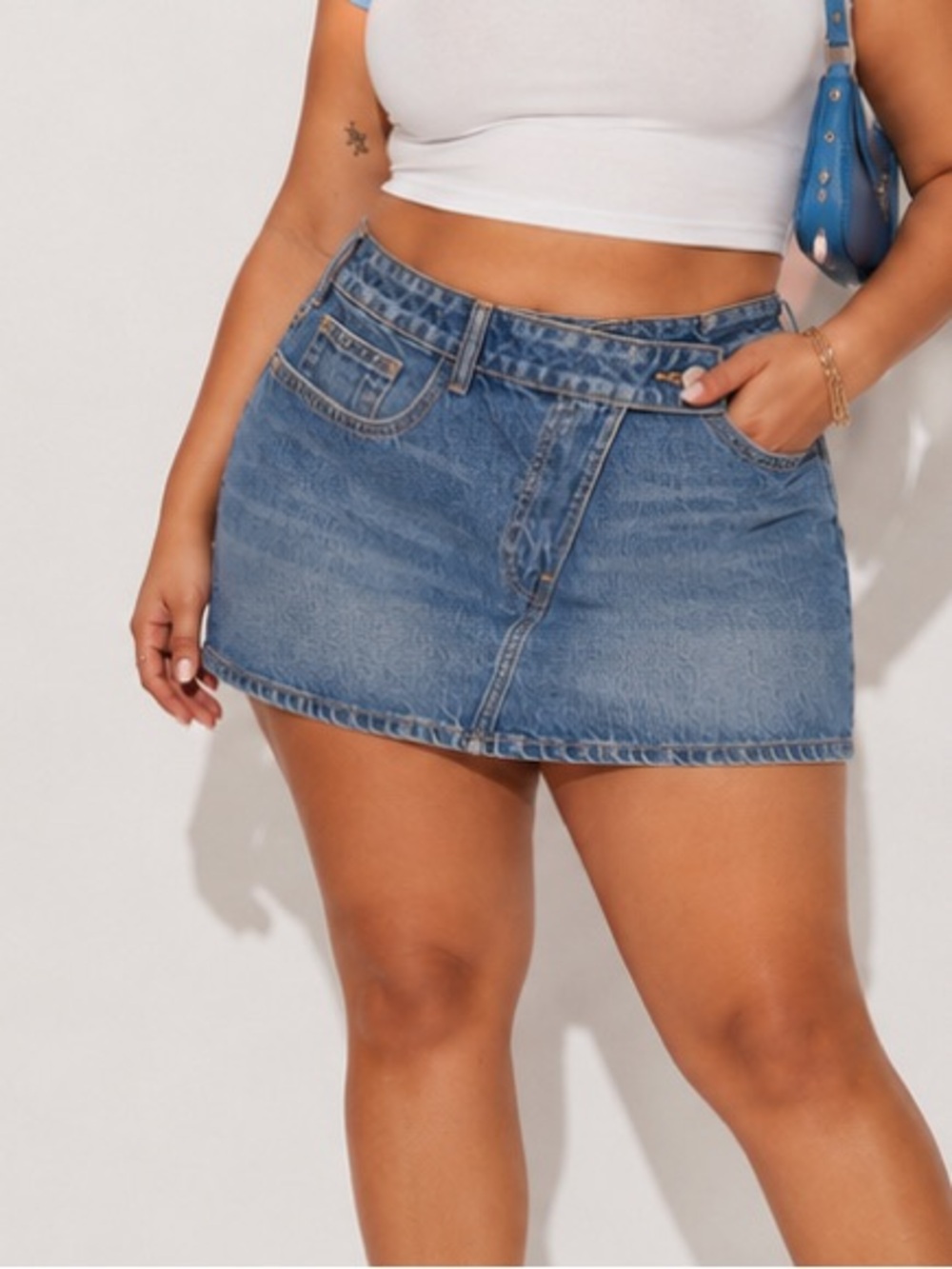 Zara Blue Denim Mini Skirt